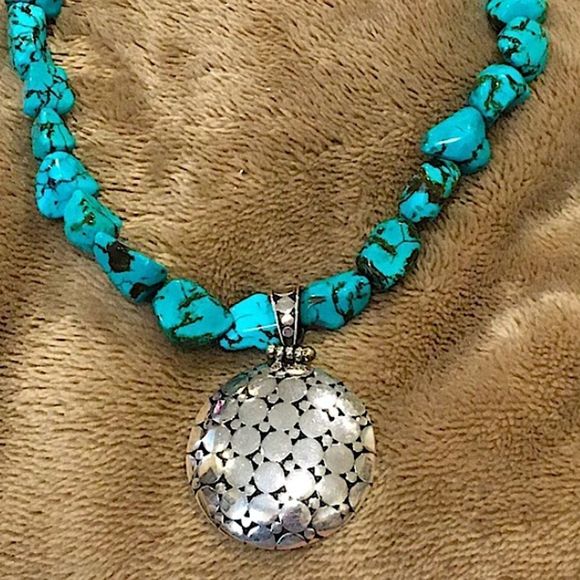 EXEX Claudia Agudelo Turquoise Sterling Silver Statement Necklace - Picture 16 of 16